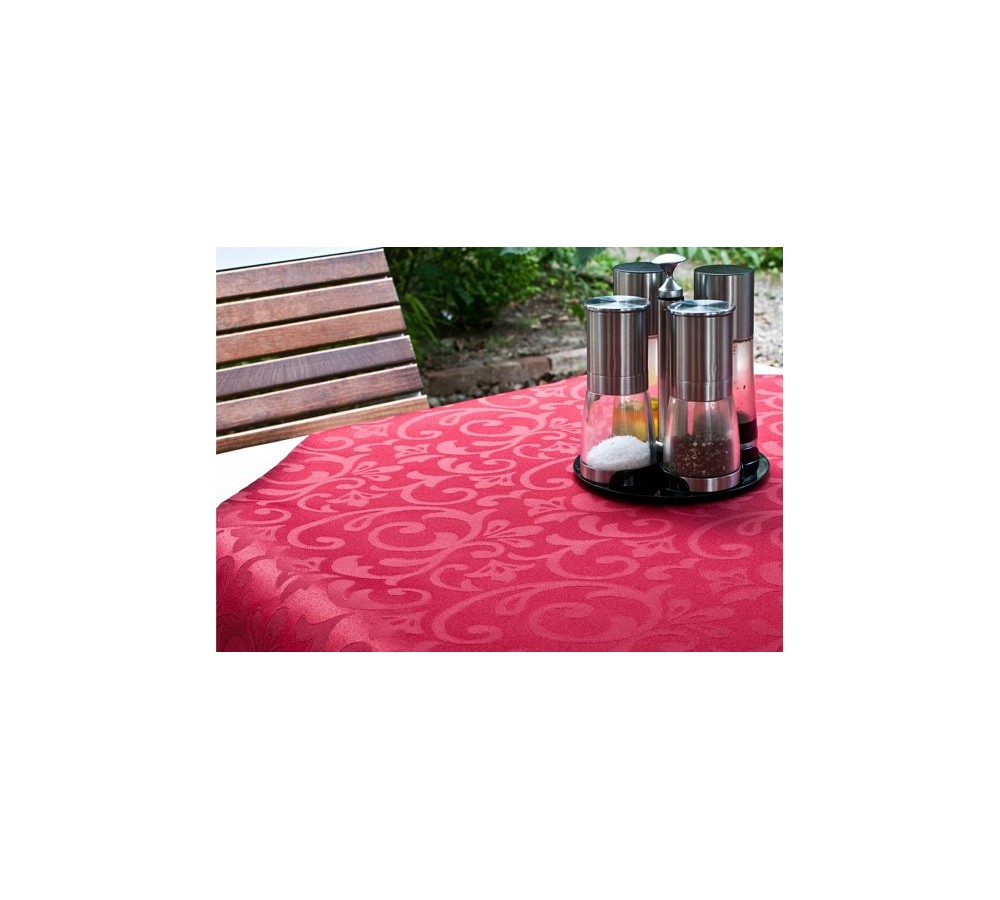 Wine figured teflon round table cloth
