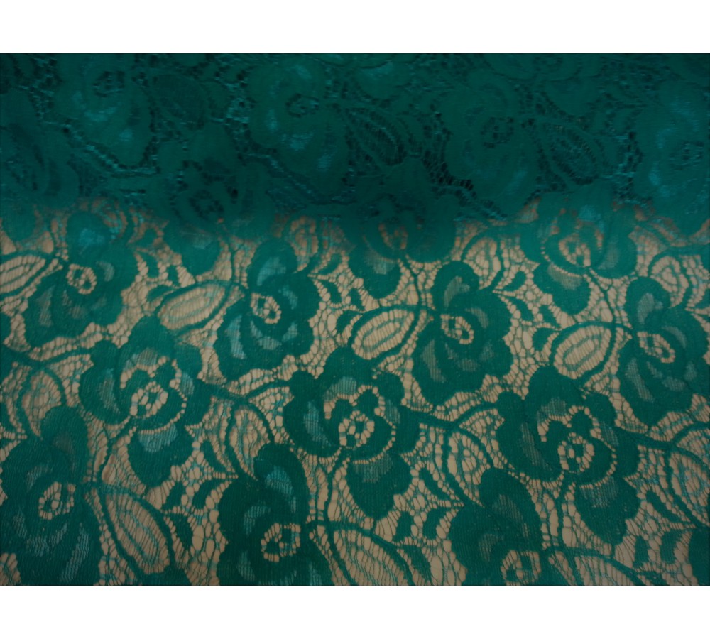 Turquoise green lace
