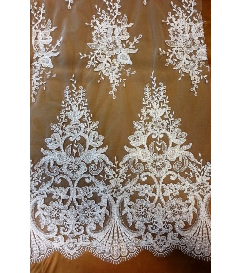 Cream embroidered brides lace