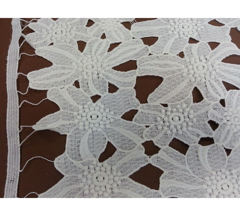 White embroidered casual lace
