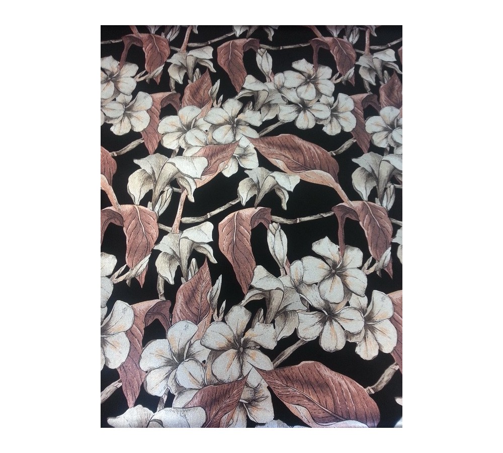 Flower figured red casual fabric