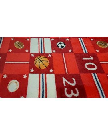 Red ball figured bedcover