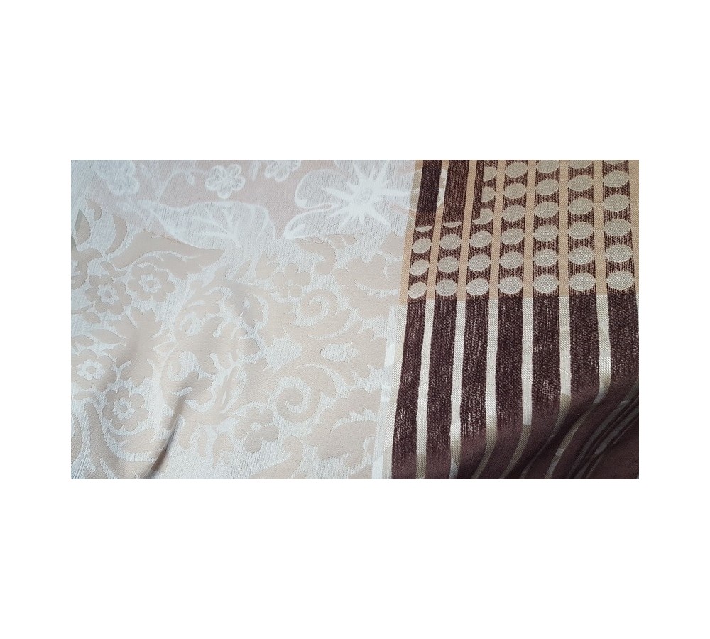 Cream-brown figured furniture textile