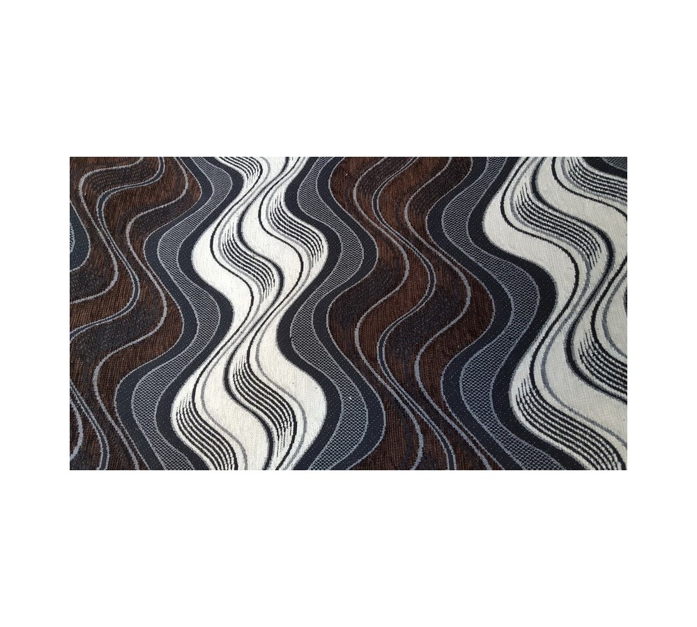 Black striped figured furniture textile