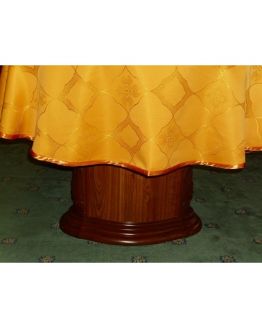 Mustár  színű,  teflonos, ovális terítő 300x140 cm