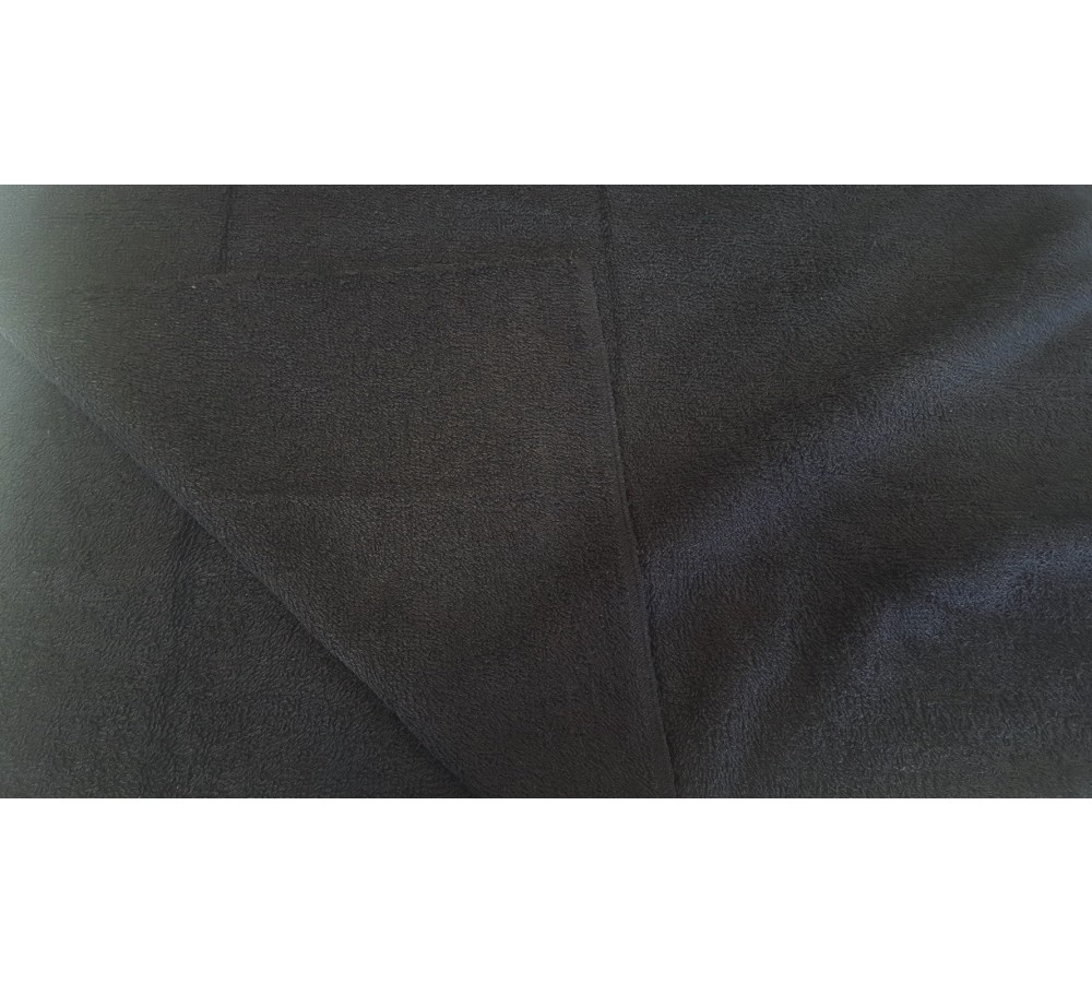 Fekete  kétoldalas frottír takaró